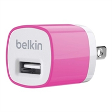 מטען קיר USB מקורי belkin ורוד