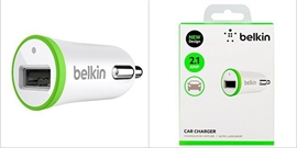 מטען USB לרכב לבן מקורי belkin