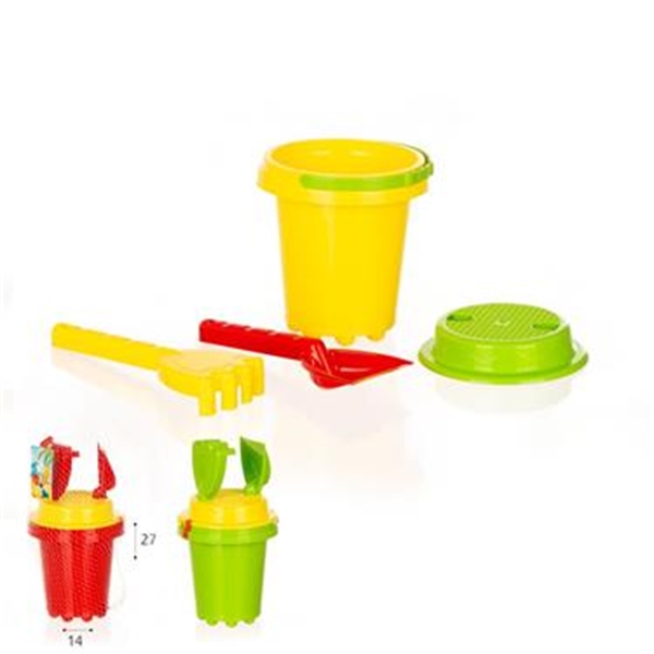 כלי חול עם כף ומגרפה