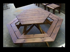 שולחן פקניק מעץ מלא